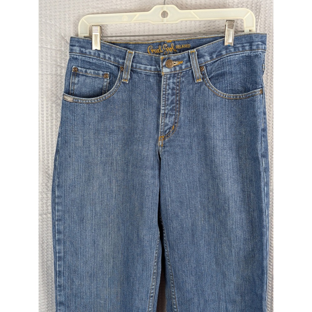 Cruel Girl Relaxed Straight Leg Jeans Medium Wash Blue Denim Womens Size 9L